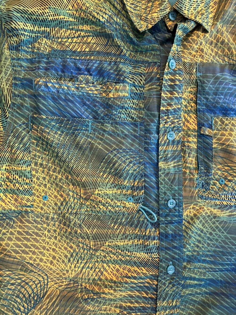 Reel Legends Fishing Shirt Mens Medium Short Sleeve Performance Saltwater II EUC - Picture 8 of 12